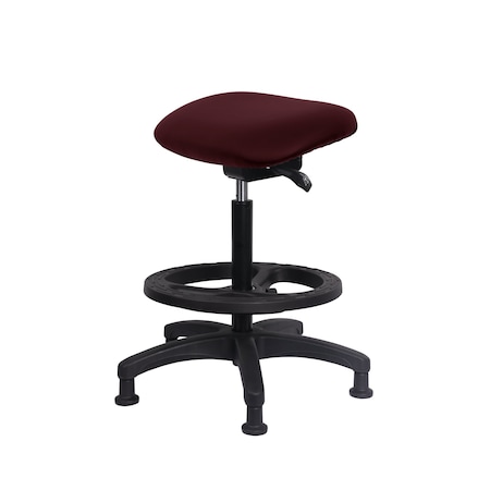 Blue Ridge Ergonomics Vinyl Sit-Stand - Standing Height with Black Foot Ring Stationary Glides in Borscht Supernova Vinyl VSTSS-RG-BF-RG-8815