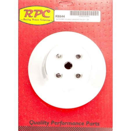 Strike3 2 Groove 6.600 in. Dia. Aluminum V-Belt Water Pump Pulley - Satin ST1395411