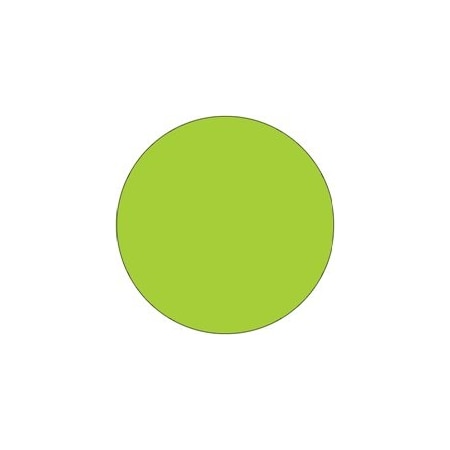 Bubblefast 1 1/2'' Circles - Fluorescent Green Removable Labels BFDL1491FG