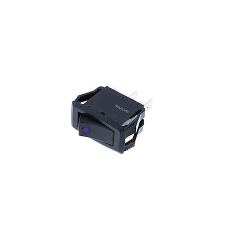 Switch Components Mid-Size Rocker, 4P SPST OFF-ON, Blue LED RG2-1A-DC-1-UL
