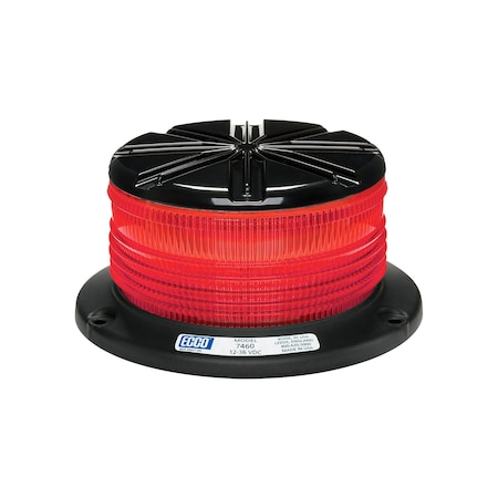 Ecco Led Beacon, Low Profile, 12-36Vdc, Red 7460R
