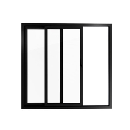 Vdomdoors Patio Exterior Metal-Plastic Sliding Doors / Patio 8166 Matte Black 64" x 80" Right active door / T PATIO8166BLK-6480-RH