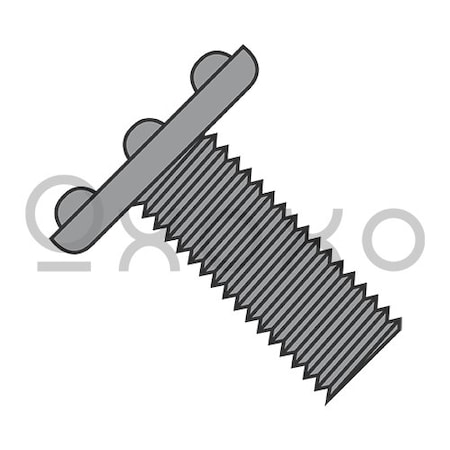 Oxoxo 6-32X1/2 Weld Screw With Nibs Top Of Head Full Thread Plain, 5000PK 114318
