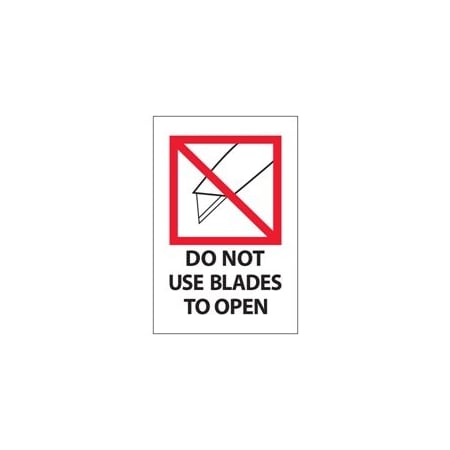 Bubblefast 4 x 6'' - ''Do Not Use Blades to Open'' Labels BFIPM504