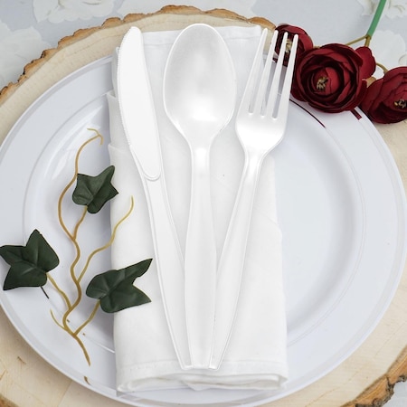 Smarty Had A Party White Plastic Disposable Forks (1000 Forks), 1000PK 420F-WH-CASE