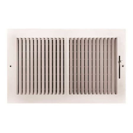 Truaire 14 in. x 8 in. 2-Way Steel Wall/Ceiling Register White 102M 14X08