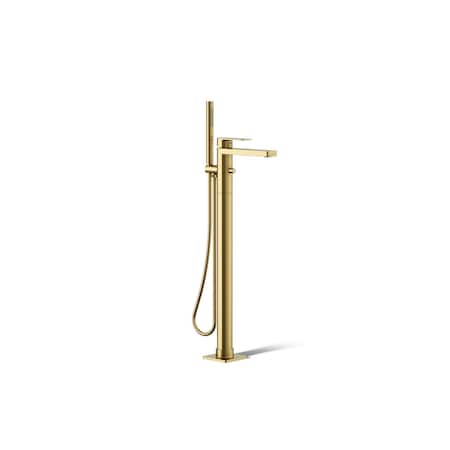 Kohler Parallel Floor-mount bath filler trim with handshower T23492-4-2MB