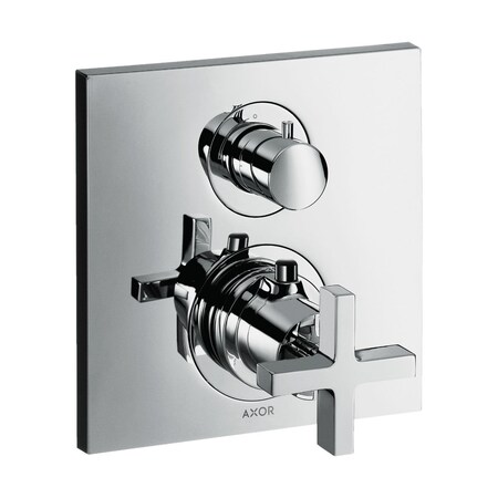 Axor Citterio Thermostatic Trim with Volume Control- Cross Handle in Chrome 39705001