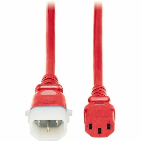 Eaton Tripp Lite series PDU Power Cords C13 to P-Lock C14 Heavy-Duty 15A 250V 14 AWG 10ft Red, 6PK P005-E10-ARD-6