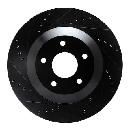 Dynamic Friction Co DFC Brake Rotor - Drilled and Slotted - Black 633-46008D