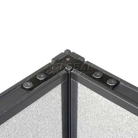 Interion By Global Industrial Interion 90 Degree Corner Connector Kit for 100inH Panel with 1 Pass Through Cable 695936P