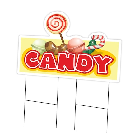 Signmission Candy Yard Sign & Stake outdoor plastic coroplast window, C-DC-2436-Candy C-DC-2436-Candy