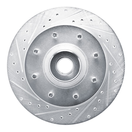 Dynamic Friction Co DFC Brake Rotor - Drilled and Slotted - Silver 631-40054L
