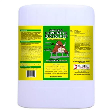Super Quick Concrete Dissolver Mortar & Concrete Dissolver - Fast-Acting, Biodegradable, Acid-Free, Non-Corrosive - 5 Gallon Pail 805817