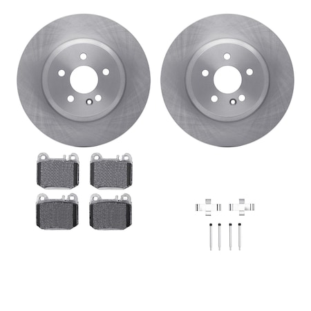 Dynamic Friction Co DFC Rotors with EURO 5000 Ceramic Brake Pads includes Hardware 6612-63392