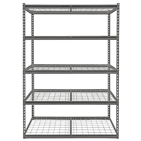 Prosource Boltless Shelving Unit with Wire Decking, 5 Levels, 48 in W x 24 in D x 72 in H 310-ORG2505M