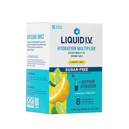 Liquid I.V. Sports Drink Mix, 0.5 oz, Lemon-Lime LVM-1517