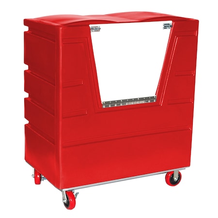 Myton Industries Security Transfer Truck, 34 cubic ft., RED, Caster Type: (2) Swivel with Brake, (2) Rigid VFC-4829H6SP RD