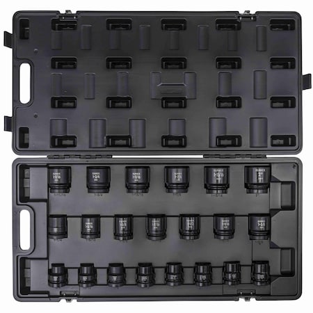 Sunex 1 in Drive Sae 6 Point Standard 21-Piece Impact Socket Set 5692