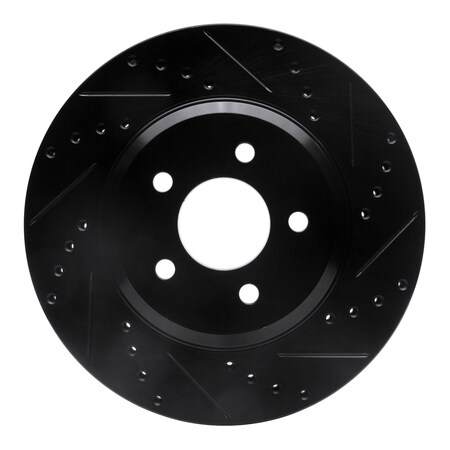 Dynamic Friction Co DFC Brake Rotor - Drilled and Slotted - Black 633-54057R