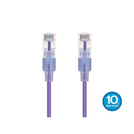 Monoprice SlimRun Cat6A Ethernet Patch Cable - Snagless RJ45_ UTP_ Pure Bare Cop 16333