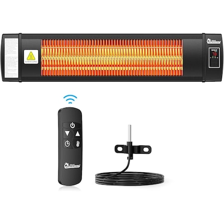 Dr Infrared Heater 1500W Greenhouse Patio Heater with Temperature Control and Digital Thermostat, Remote Control DR-268