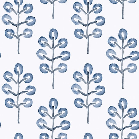 Chesapeake Plum Tree Blue Botanical Wallpaper 3124-13874