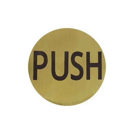 Brixwell Round Push Indicator Satin Brass Finish Push Satin Brass RPU2SB