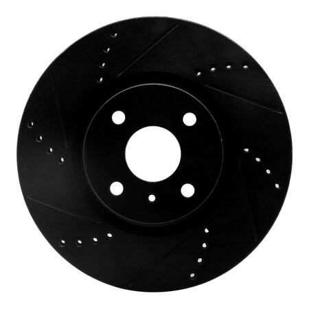 Dynamic Friction Co DFC Brake Rotor - Drilled and Slotted - Black 633-80073L