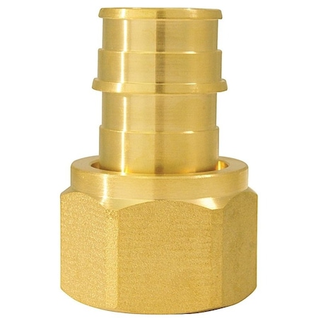 Apollo Valves ExpansionPEX Series Swivel Pipe Adapter, 34 in, Barb x FNPT, Brass, 200 psi Pressure EPXFA34S