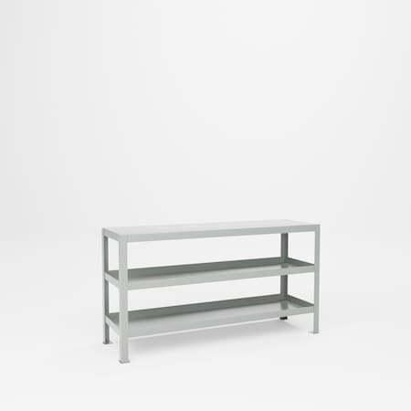 Pucel Heavy Duty Tool Stand, 3-Shelf, 60 in W x 18 in D x 32 1/2 in H, Gray 1860-3