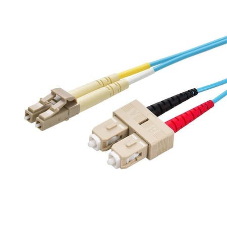 Monoprice Fiber Optic Patch Cord, LC/SC, 2m, Aqua 6391