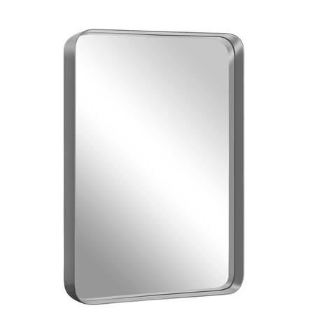 Homeroots 50" Silver Metal Framed Standing Mirror 564484