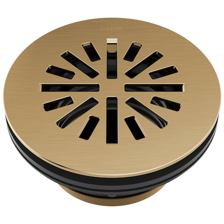 Delta 4 in Prefab Round Shower Drain In Champagne Bronze DT051411-CZ