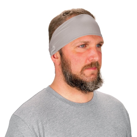 Ergodyne Cooling Headband, Universal Sz, Gray 6634