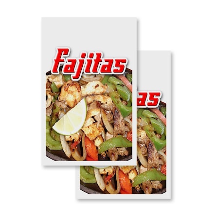 Signmission Fajitas, Vinyl Decals Only 24 Inch x 36 Inch, Vinyl Decal, 2PK DSB-2436-2PACK-Fajitas