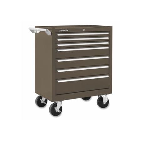 Kennedy K2000 Industrial Roller Cabinet, 29 in W x 20 in D x 35 in H, 7-Drawer, Ball-Bearing Slides,  444-297XB