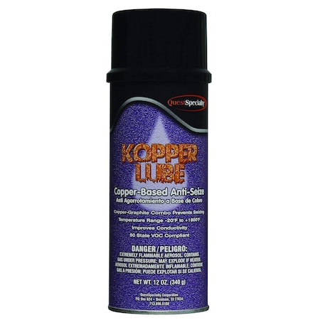 Quest Specialty KOPPER LUBE Copper-Based Anti-Seize Lubricant 16 oz. Can, 12PK 5310