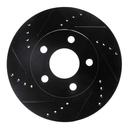 Dynamic Friction Co DFC Brake Rotor - Drilled and Slotted - Black 633-52011L