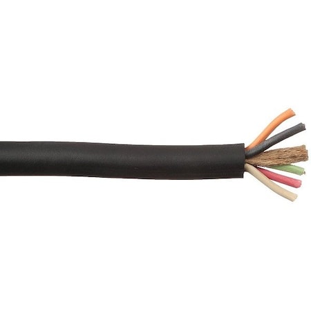 Carol Portable Cord, SOOW, 14 AWG, 5 C, Black, Thermoset, Stranded, 600 V, Outdoor, 10 ft 09405