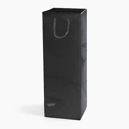 Nashville Wraps Black Gloss Gift Bags, Wine 4.5x4.5x13, 10PK GTWMBK