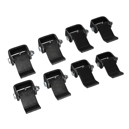 Mytee Products Black Strap Style Short Leaf Steel Weld On Dump Trailer Door Hinge, 8PK DTR-HINGE-538x8