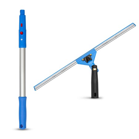 Gritt Commercial Window Washing Kit with 18 Swivel Window Squeegee and 20 Pole GRI131-18