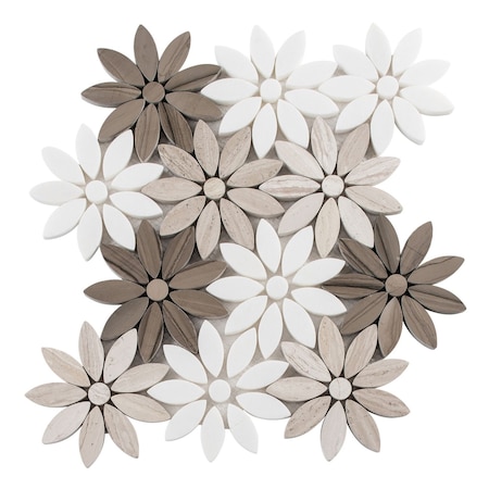 Andova Tiles SAMPLE-Fresh Vloom Beige Novelty Flower Natural Stone Wall & Floor Mosaic Tile SAM-ANDFRE389
