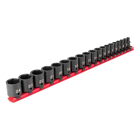 Tekton Impact Socket Set, Steel, 19 Pieces SID91106