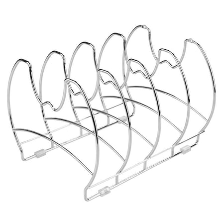 Interdesign Skillet Organizer, Steel, Chrome-Plated, 11 in L, 9.11 in W, 7.8 in H 48770