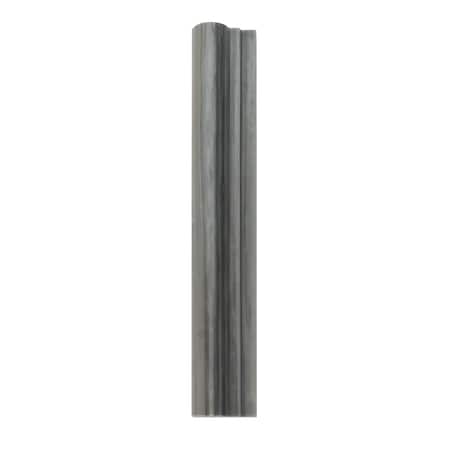 Apollo Tile Cloud Gray 2x12 Bardiglio Nuvolato Marblee Polished Chair Rail Tile Trim 1.67 sqft/case, 10PK APLMBA882PA