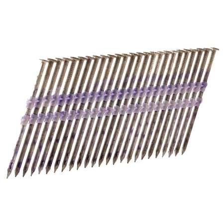 Metabo Hpt Sheathing Nail, 3-1/2 in L, Steel, Hot-Dipped Galvanized, Full Round Head, Smooth Shank, 4000 nails per box 10164HPT