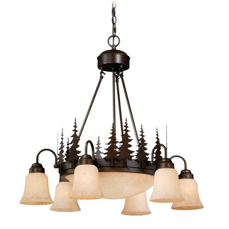 Vaxcel Yosemite 9 Light Bronze Rustic Tree Chandelier CH55506BBZ