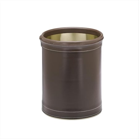 Sharptools Stitched Chocolate 10 Inch Round Waste Basket SH88601